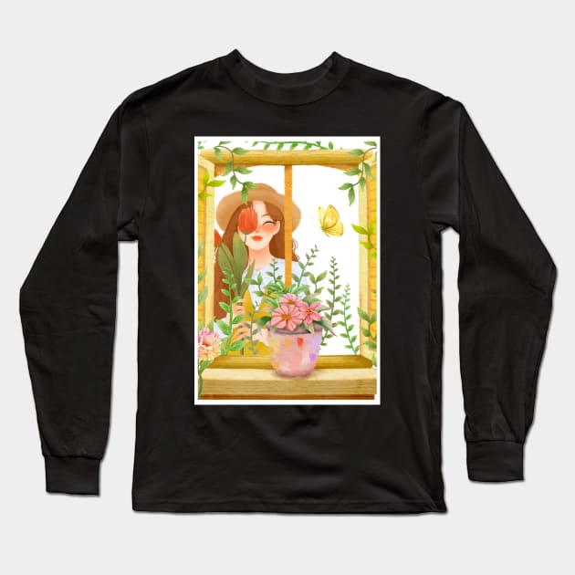 The Window to the World Long Sleeve T-Shirt by DaffodilArts